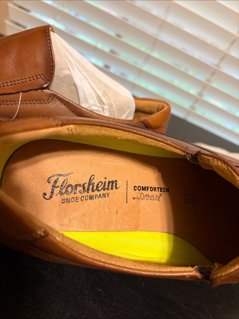 Florsheim Tan Leather Slip-On Loafers - Picture 3 of 6